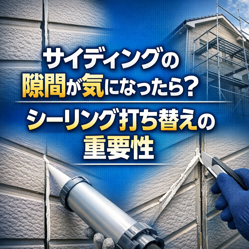 サイディングの隙間が気になったら?シーリング打ち替えの重要性