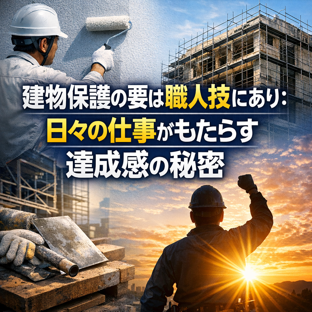 建物保護の要は職人技にあり:日々の仕事がもたらす達成感の秘密