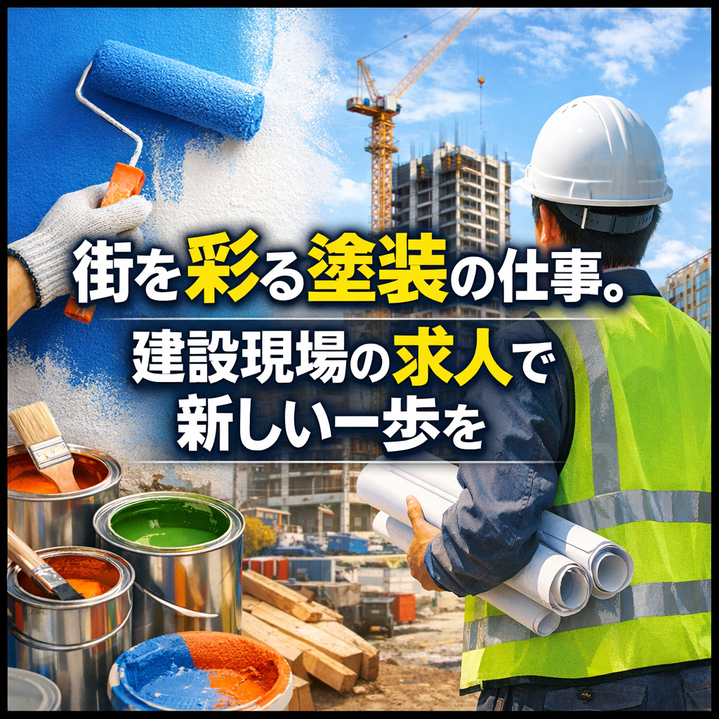 街を彩る塗装の仕事。建設現場の求人で新しい一歩を