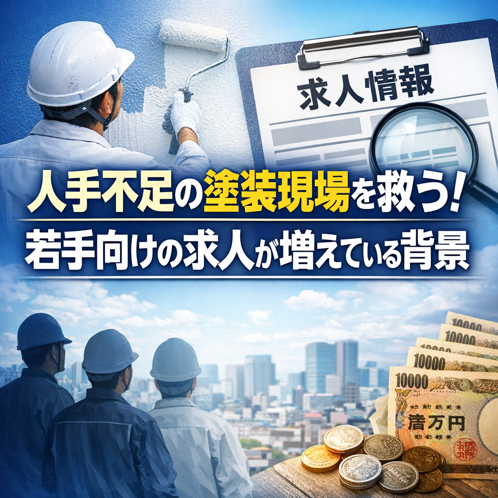 人手不足の塗装現場を救う！若手向けの求人が増えている背景
