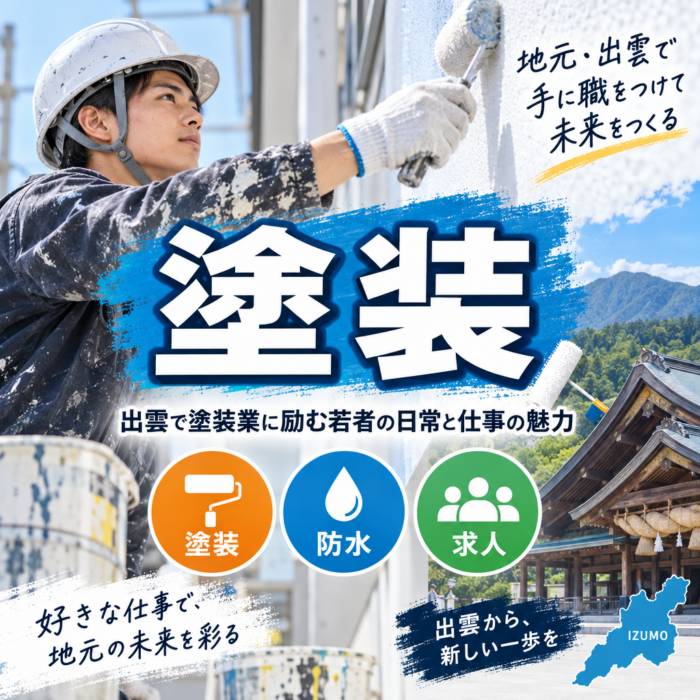 出雲で塗装業に励む若者の日常と仕事の魅力