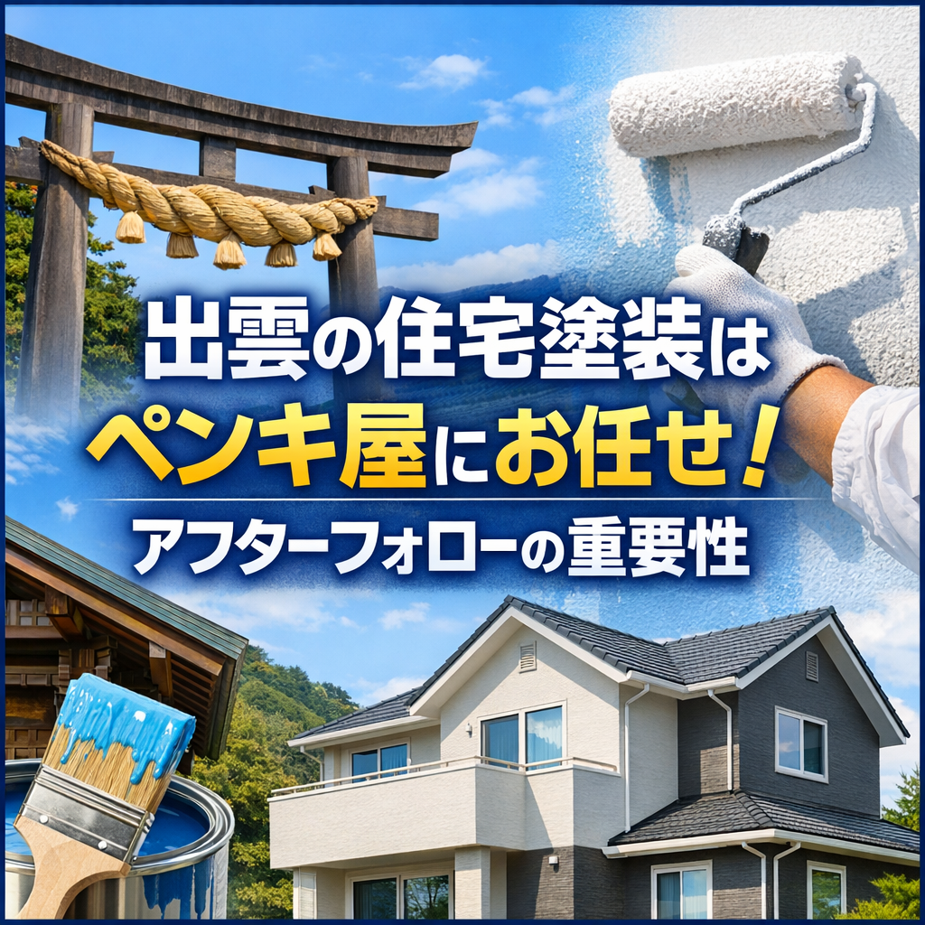 出雲の住宅塗装はペンキ屋にお任せ!アフターフォローの重要性