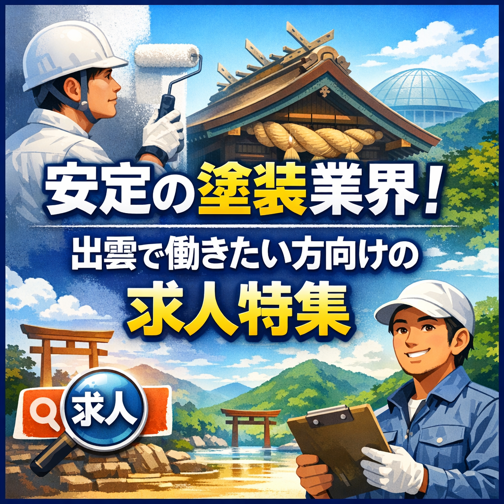 安定の塗装業界!出雲で働きたい方向けの求人特集